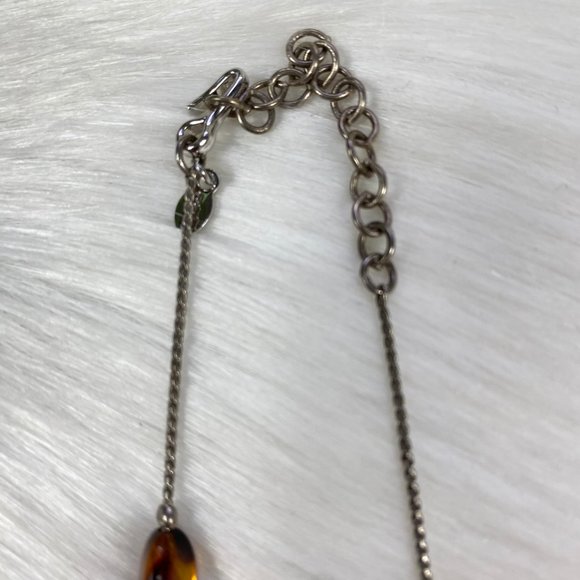 Vintage Monet Faux Tortoiseshell Bead Chain Necklace 17" - Picture 5 of 6